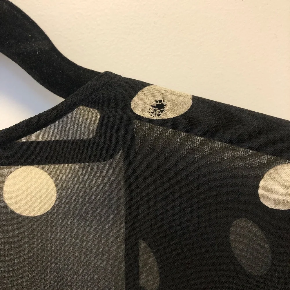 Reformation Black & White Polka Dot Mini Dress - Picture 4 of 8